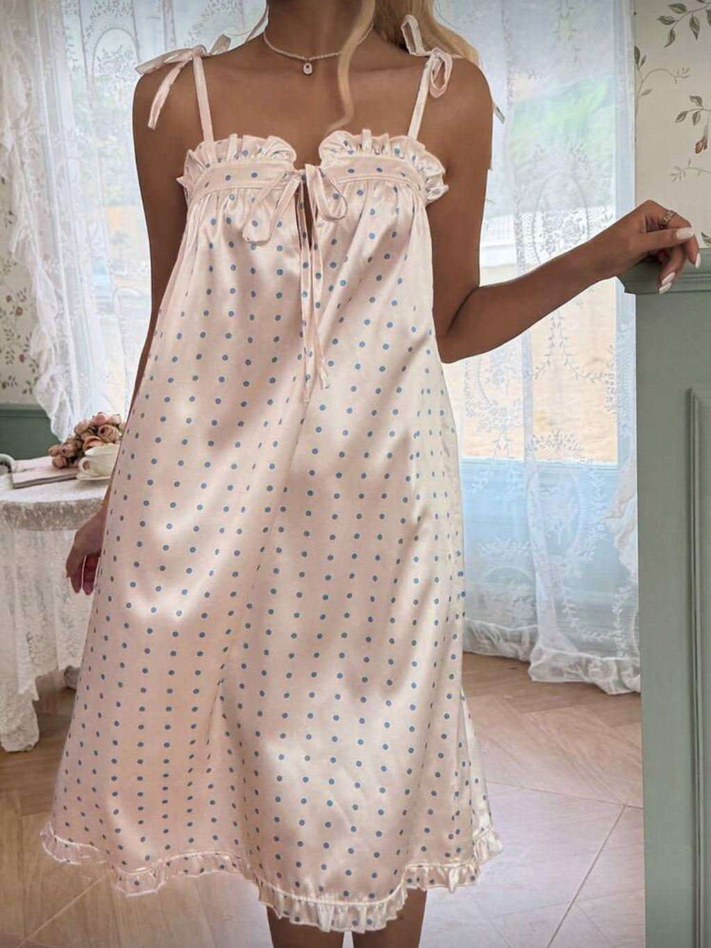 Women's Polka Dot Slip Nightgown