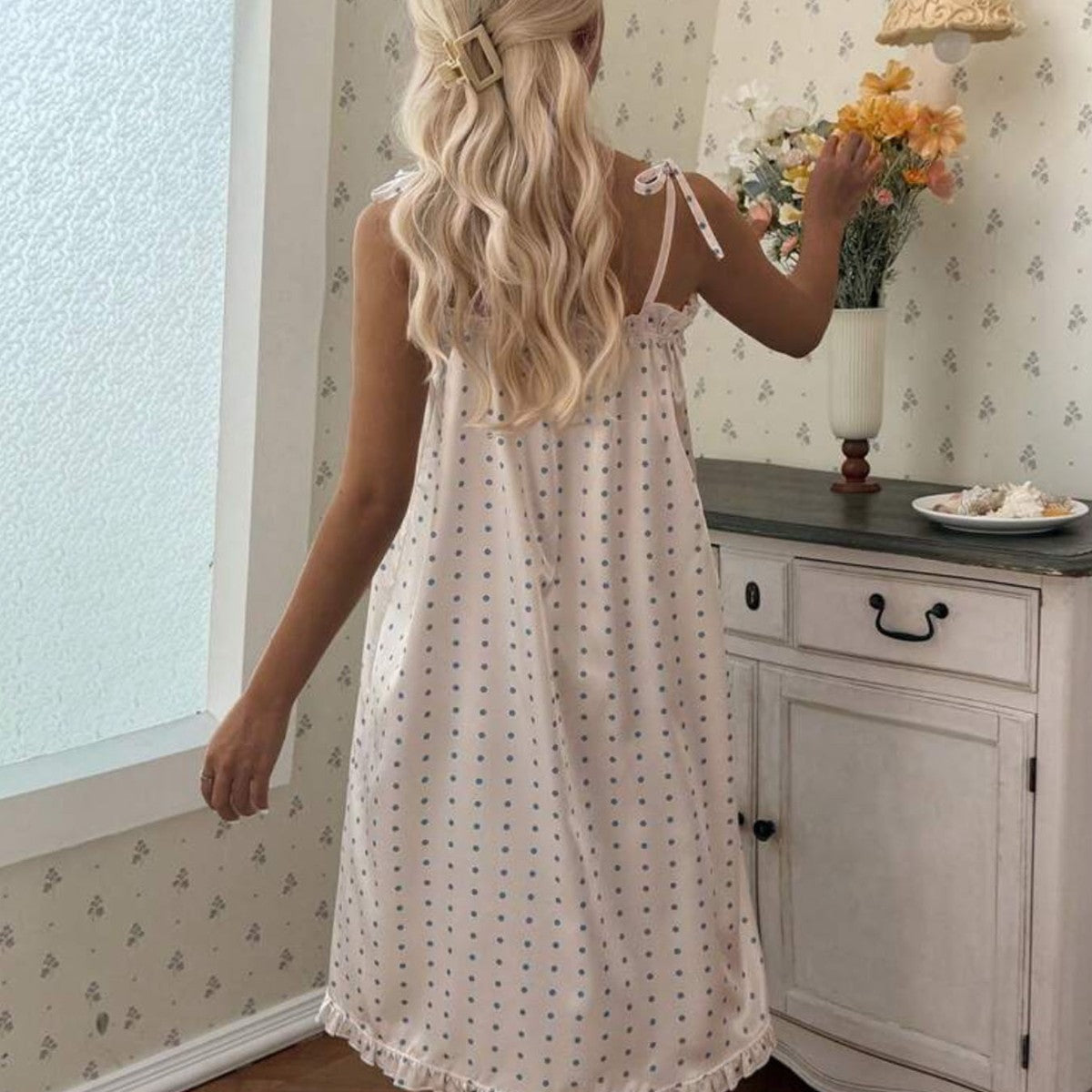 Women's Polka Dot Slip Nightgown