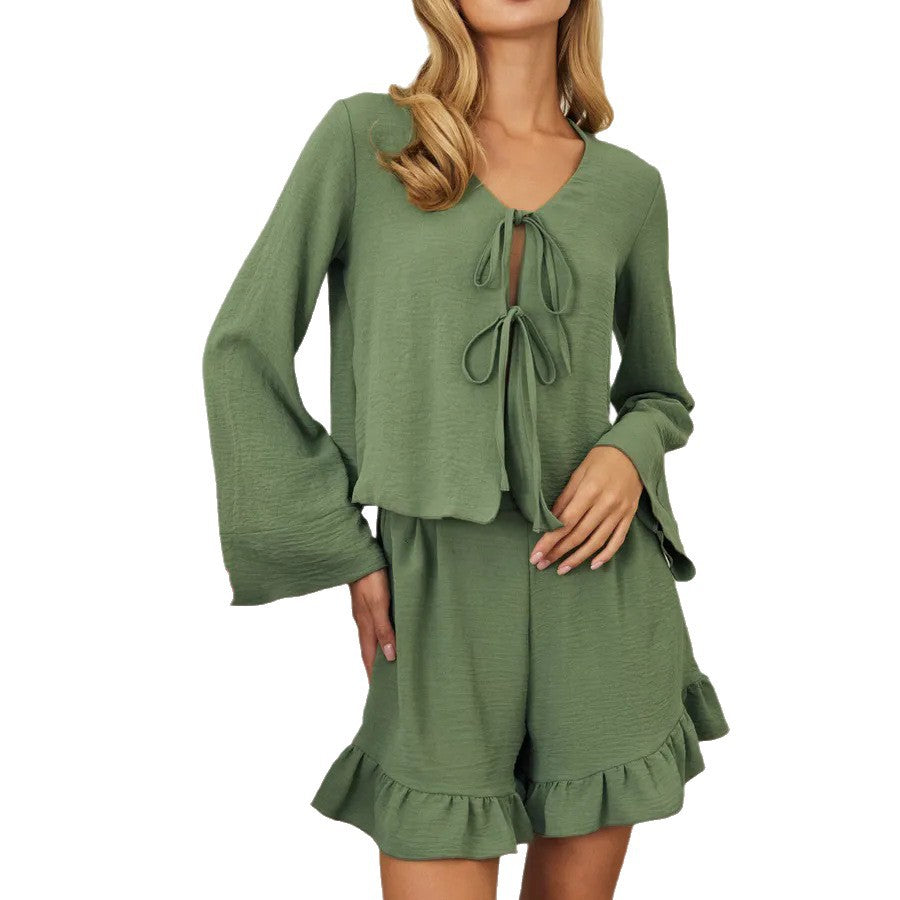 Women's V-Neck Pajama Set